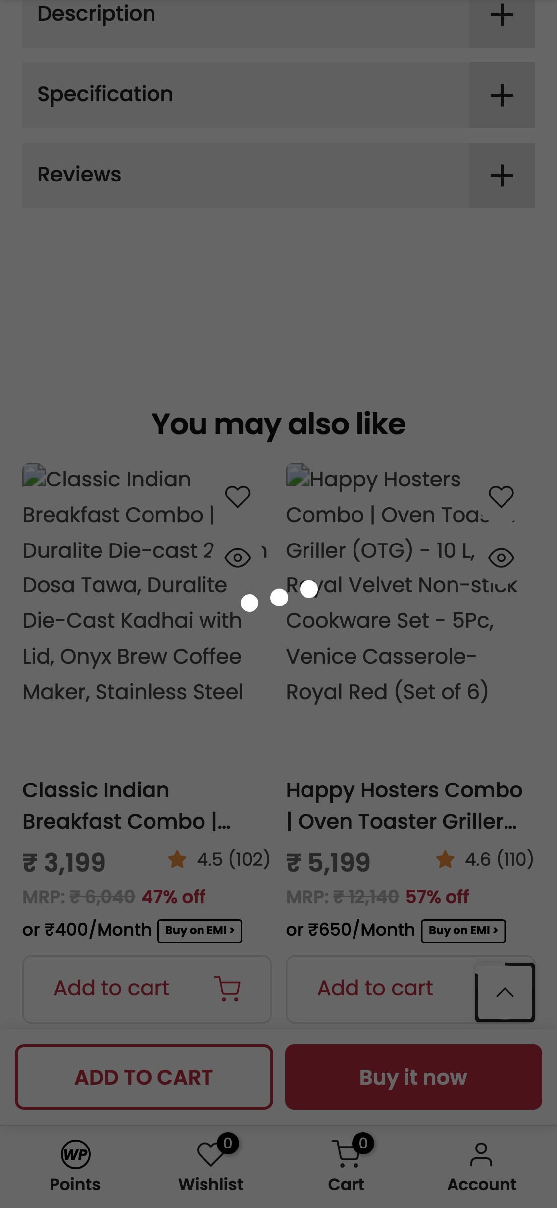 Wonderchef — Mobile PDP (Reviews Accordion + Rated Related Products)